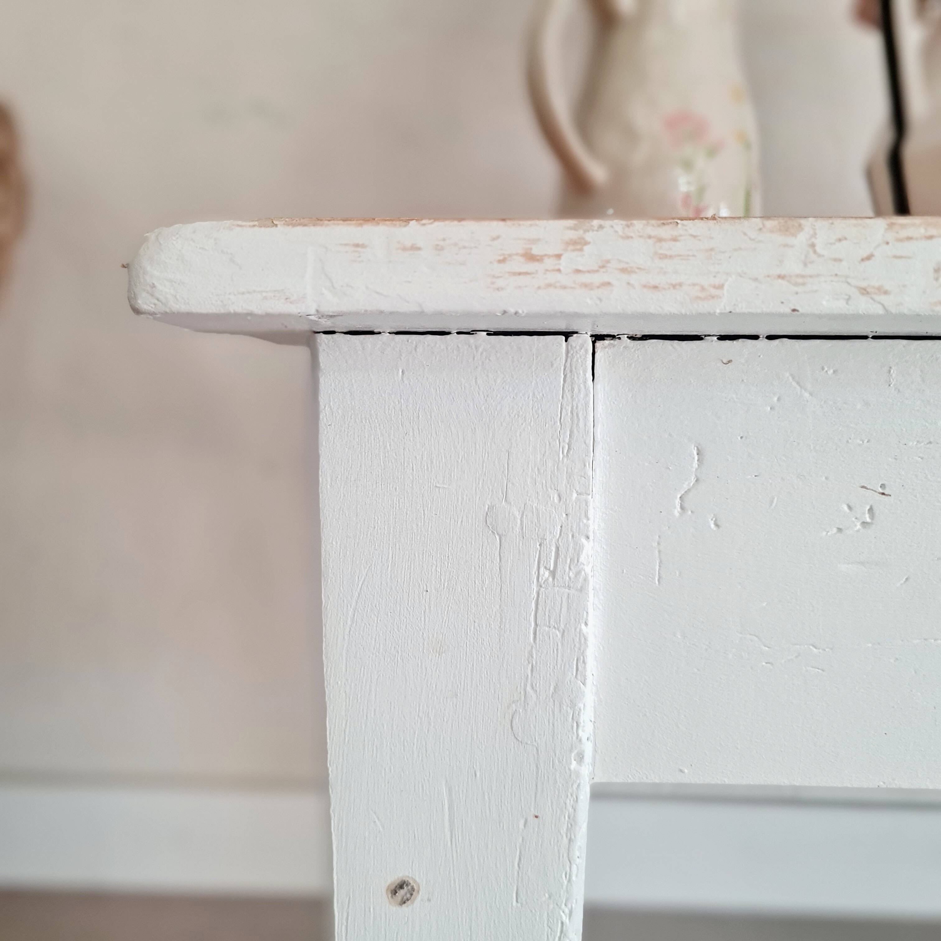 Low wooden farm table