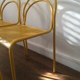 4 vintage metal chairs 1980