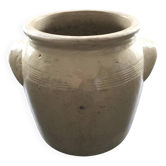 Natural stoneware confit pot