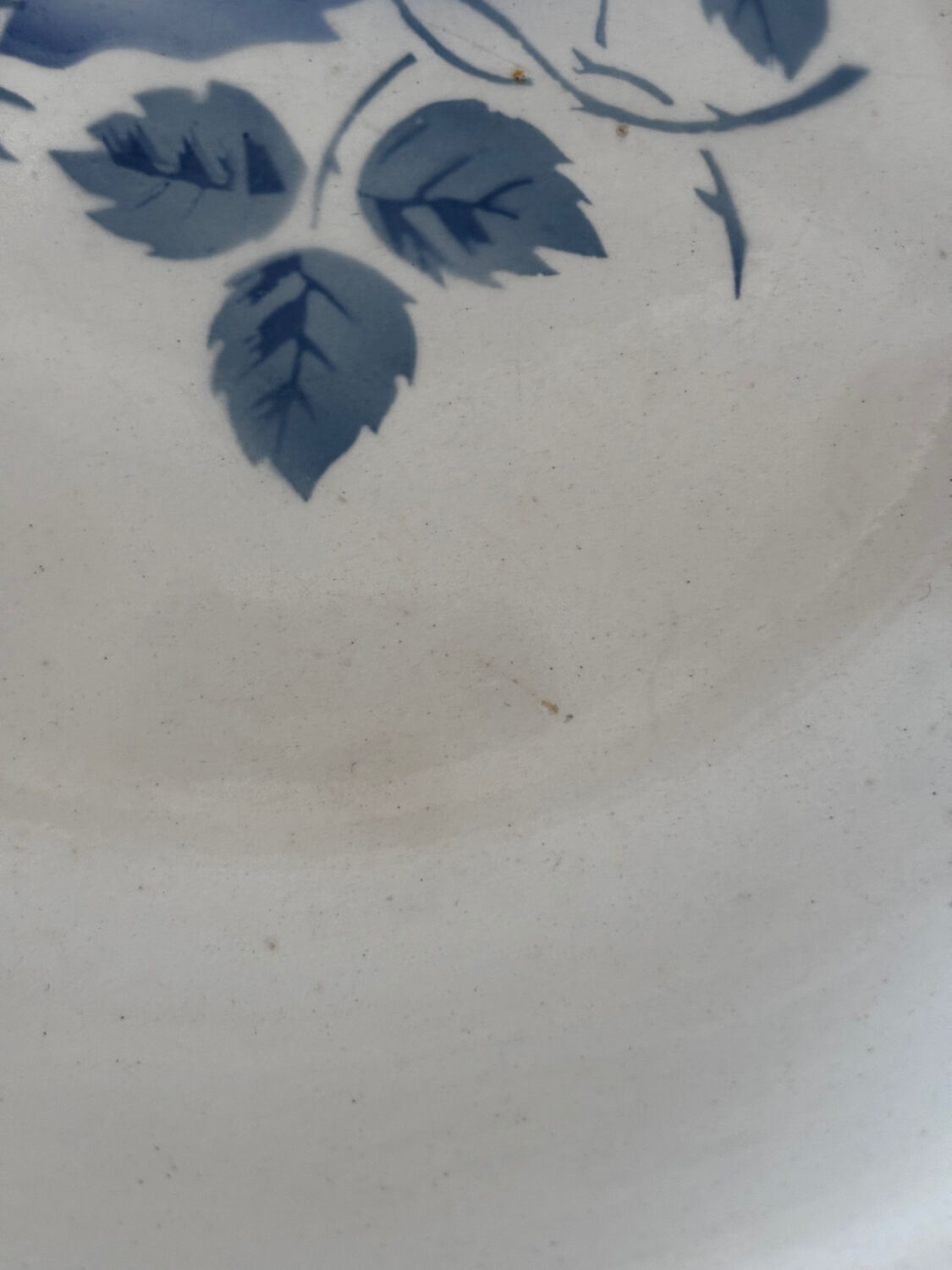 Very pretty blue floral deep dish Digoin Sarreguemines.