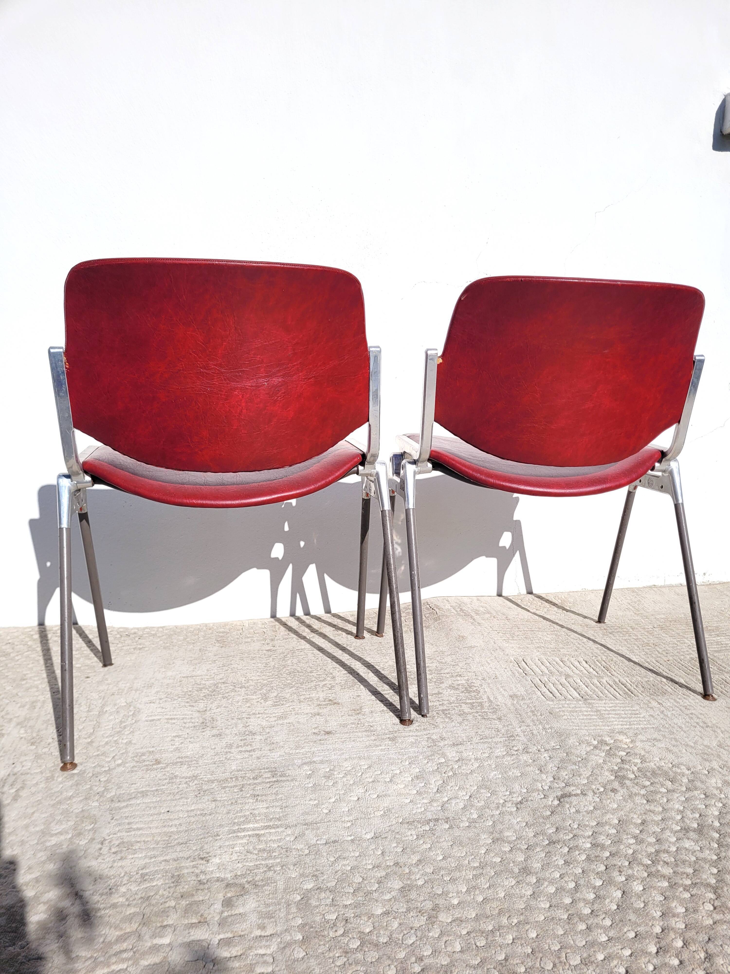 Pair chairs DSC 106 Castelli 1970