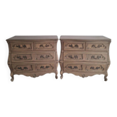 Lot of 2 identical Bordeaux-style commodes.