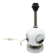 Pied de lampe Space Age en céramique blanche et chrome - 1970