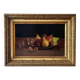 Oil on canvas of a still life with pears 1911, antique framed painting