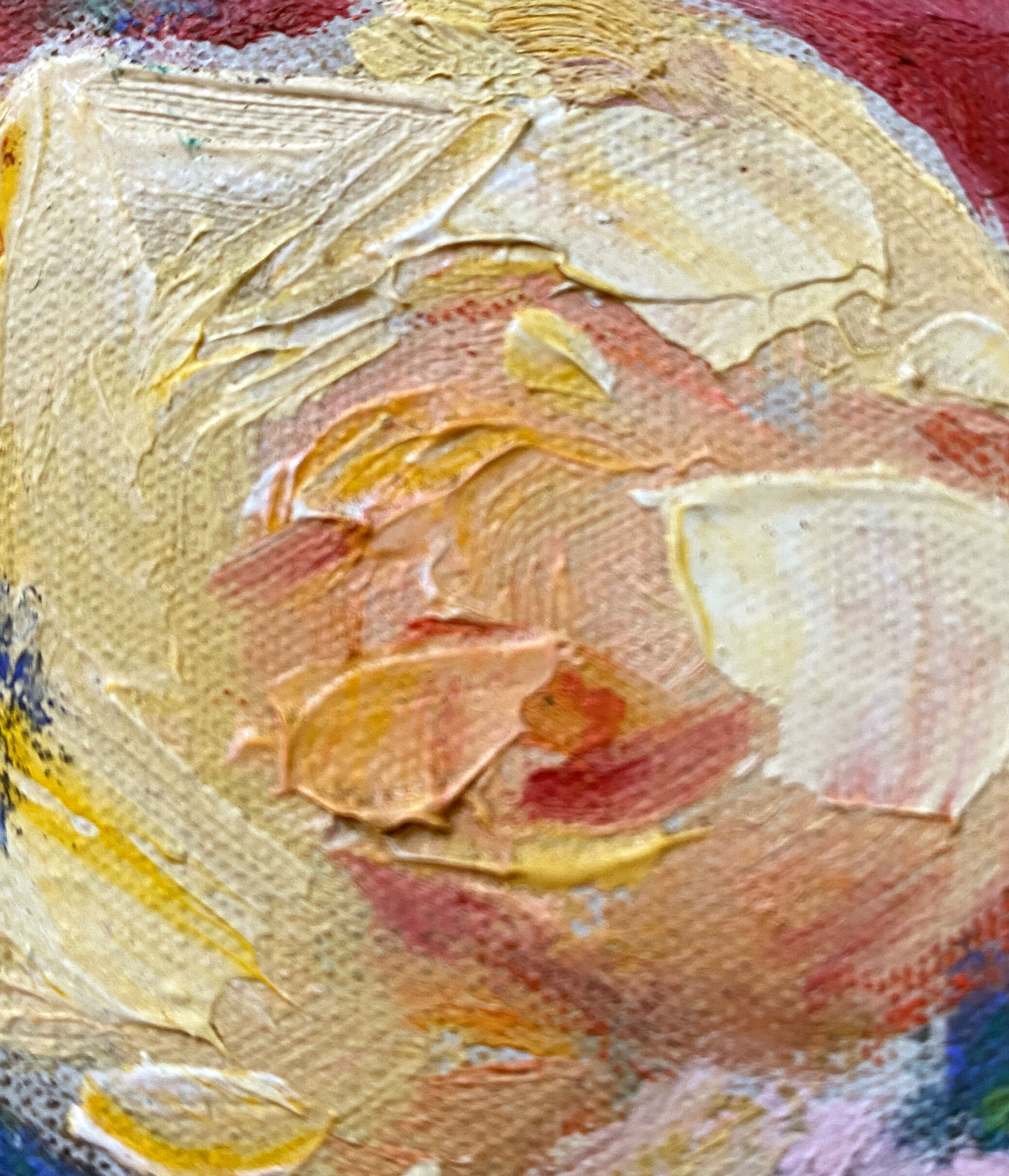 Painting "Bouquet of roses in vase" HST signed (to decipher)