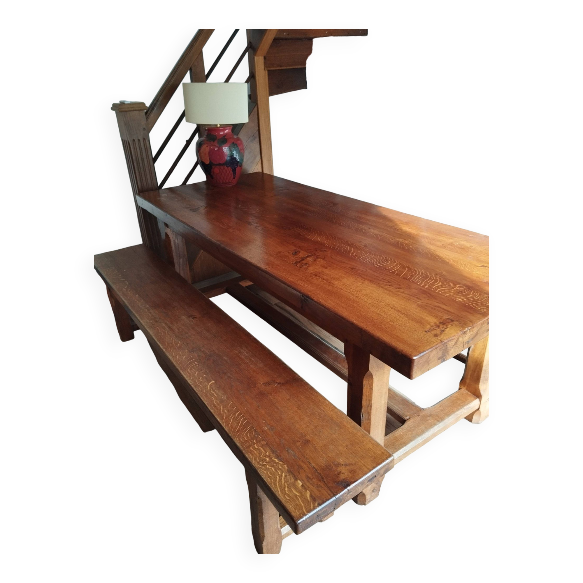 Solid oak farm table