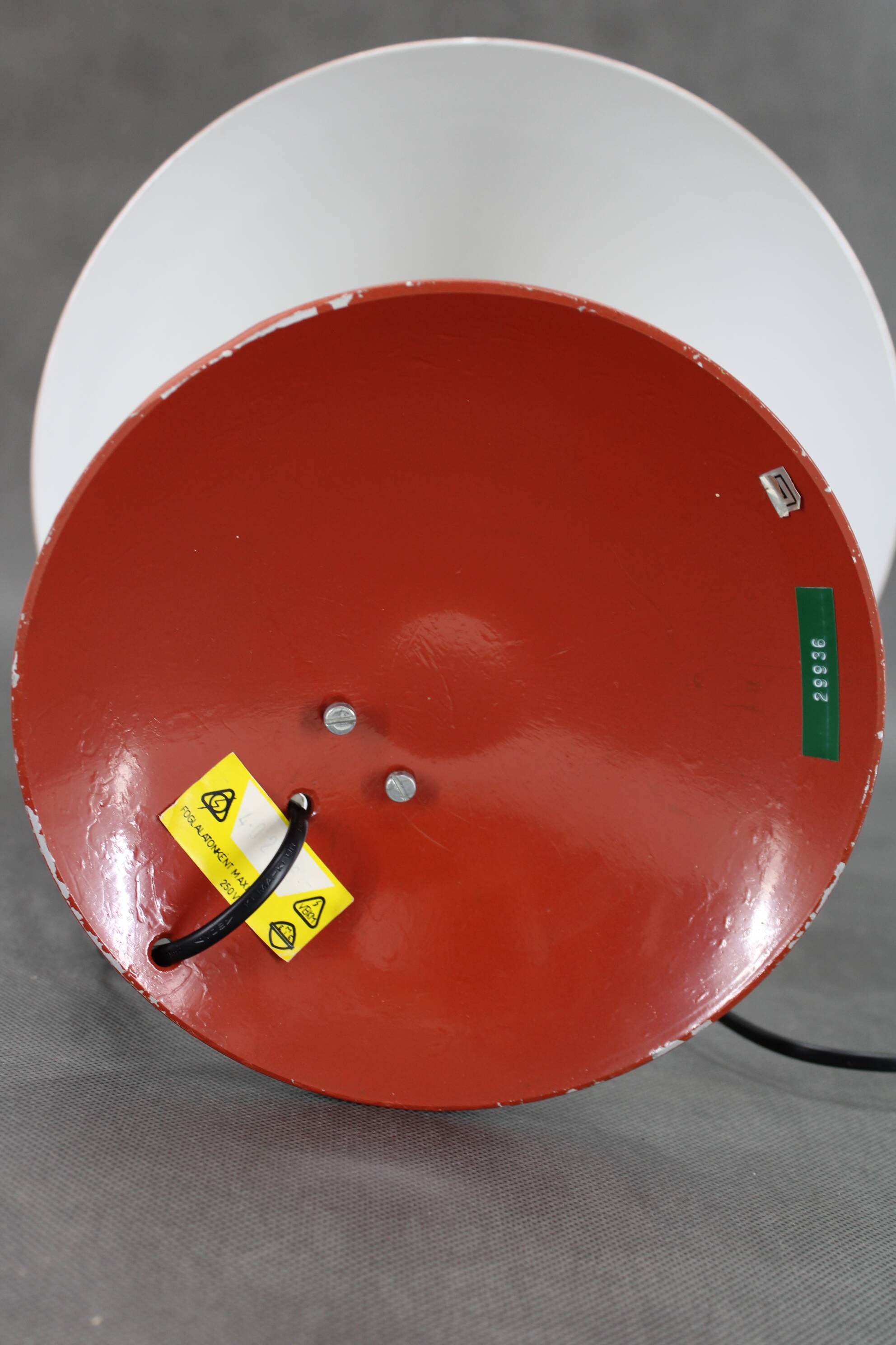 1970s Red Table Lamp ,Czechoslovakia