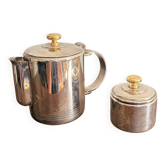 Antique Teapot Vintage Art Deco Silver-Plated Sugar Bowl