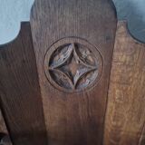 Antique arts and crafts carved oak armchair, 1910