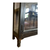Black lacquered teak display case