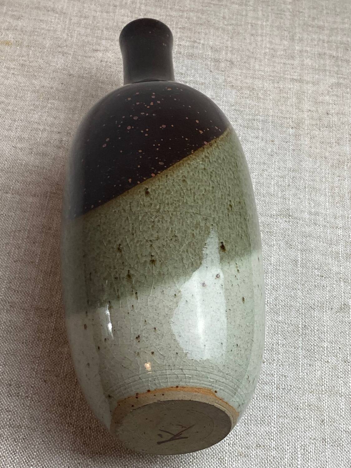 Glazed stoneware vase signed Charles Hair