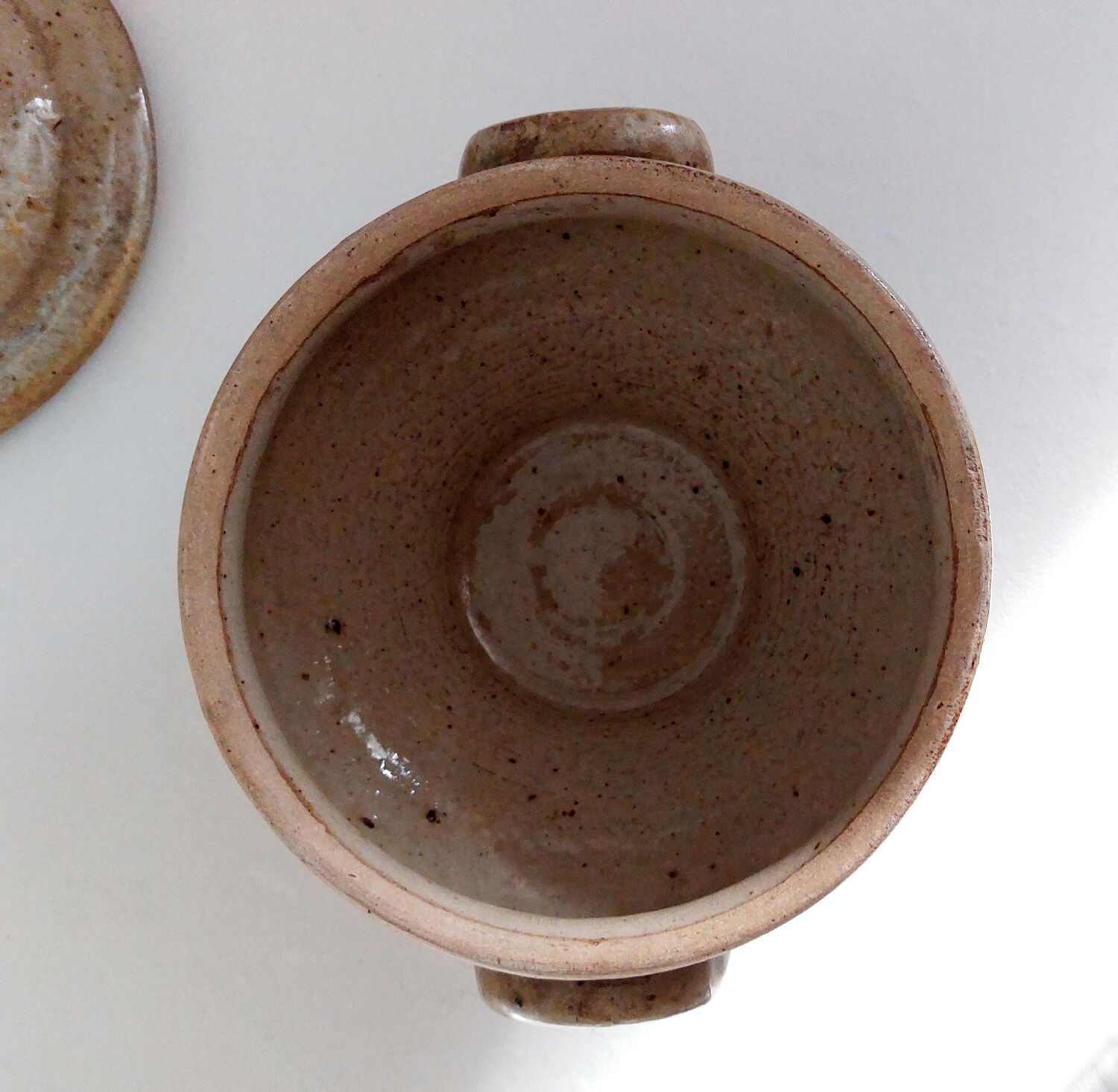 Small glazed stoneware tureen