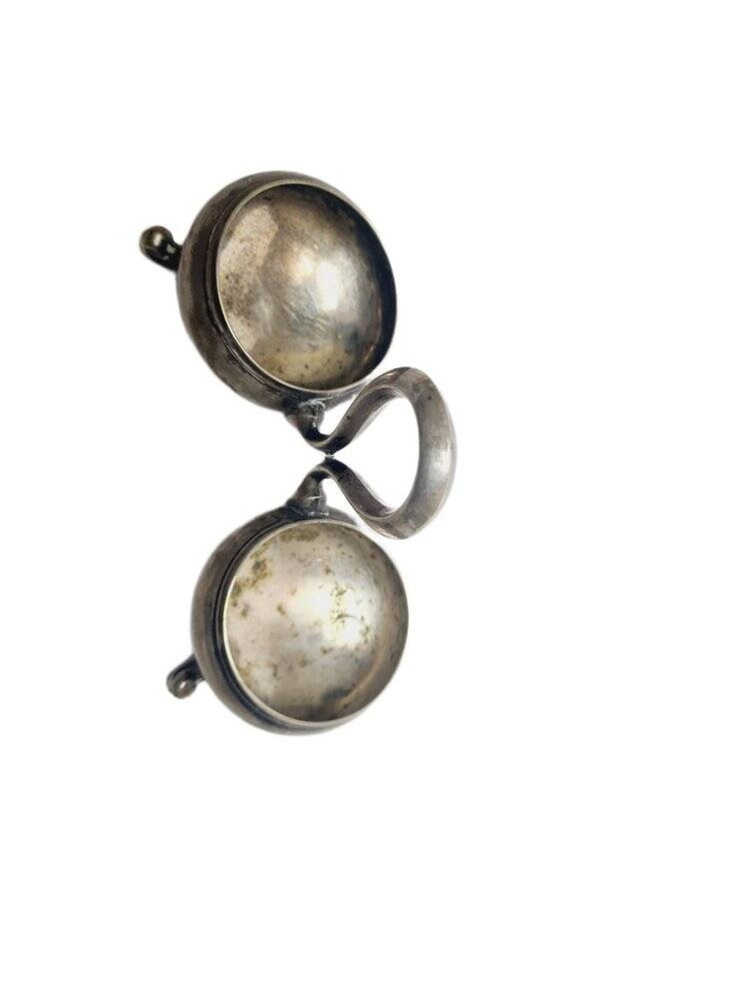 Eclectic silver salt and pepper holder, Germany, 1890s