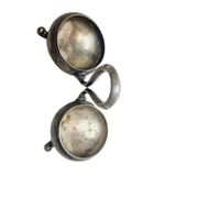 Eclectic silver salt and pepper holder, Germany, 1890s