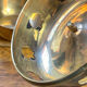 Bonbonnière, in the shape of an apple, made of brass.