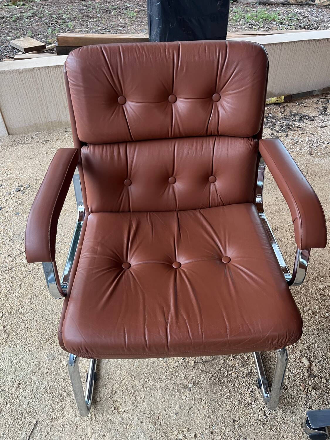 Ensemble 3 fauteuils de bureau vintage