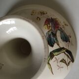 19th iron earth gateling plates, flowers and birds.