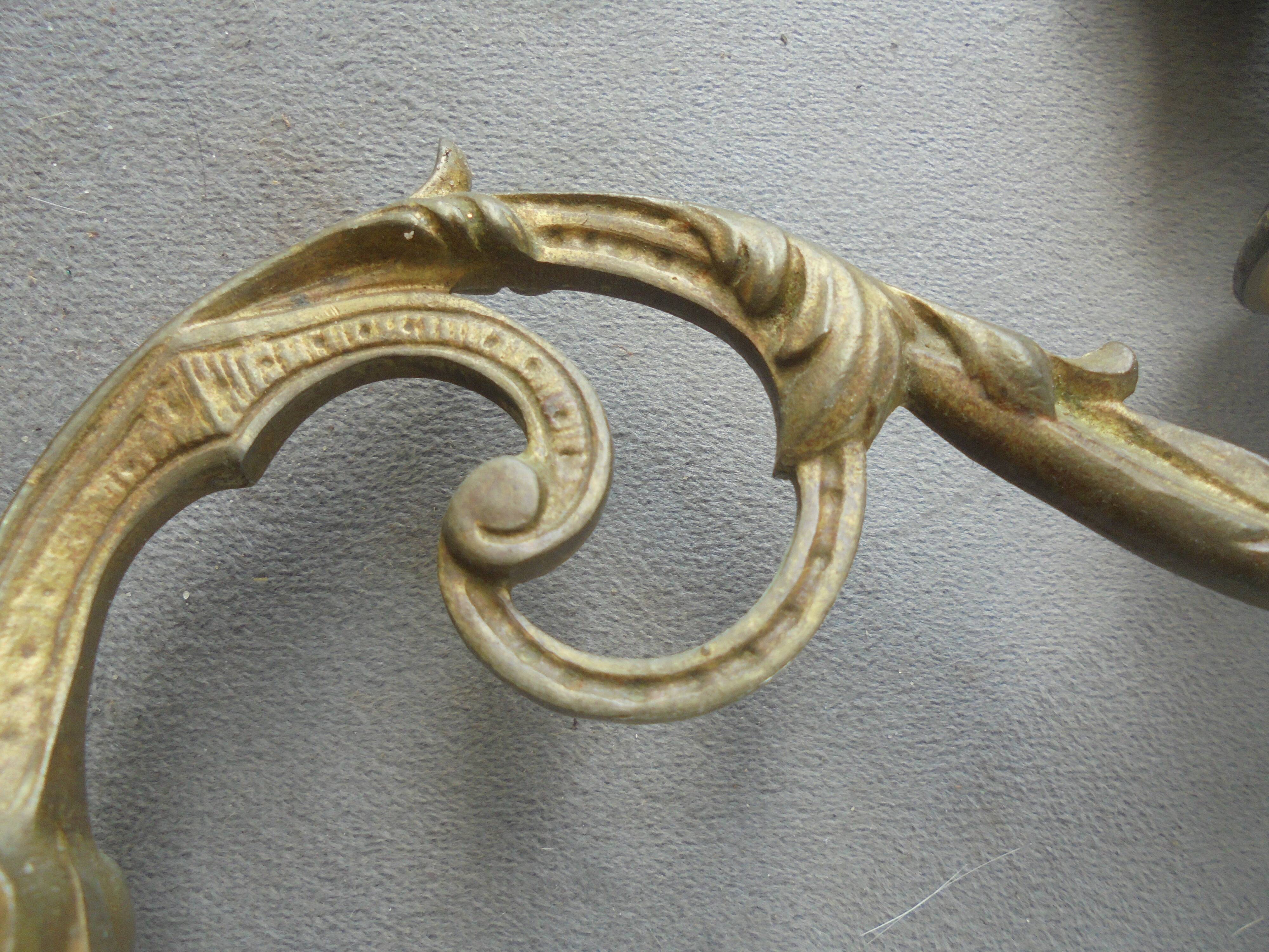 Pair of Bronze Piano Candlesticks