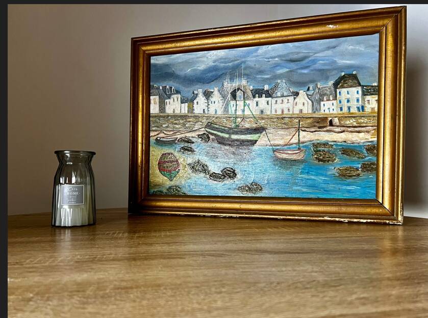 A large painting signed alvaro guillot