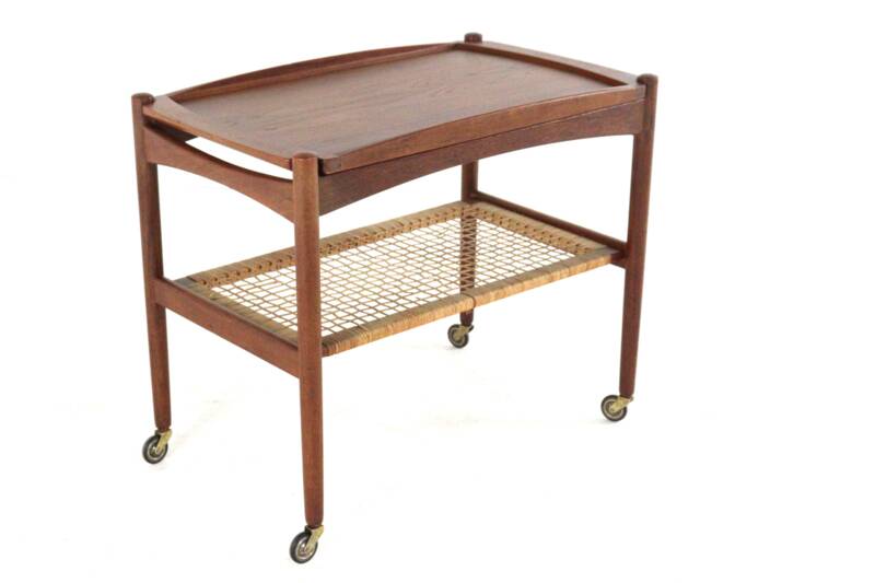 Poul Hundevad trolley with removable tray - mid century modern - danish