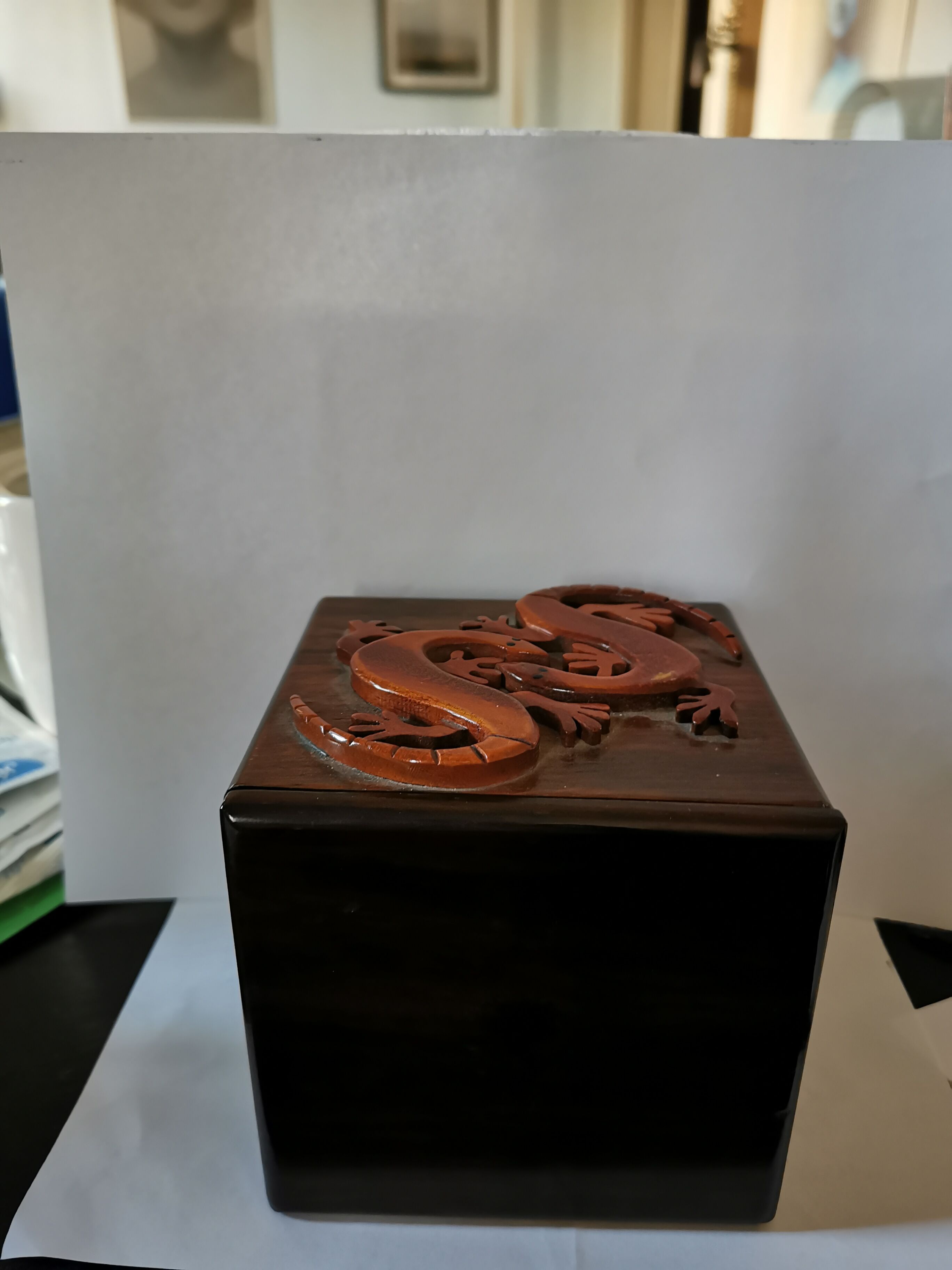 Exotic wooden secret box