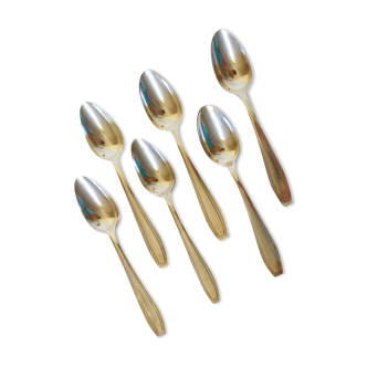6 Apollo teaspoons in silver-plated metal hallmarked 2106247
