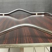 Plateau de service vintage en formica et inox