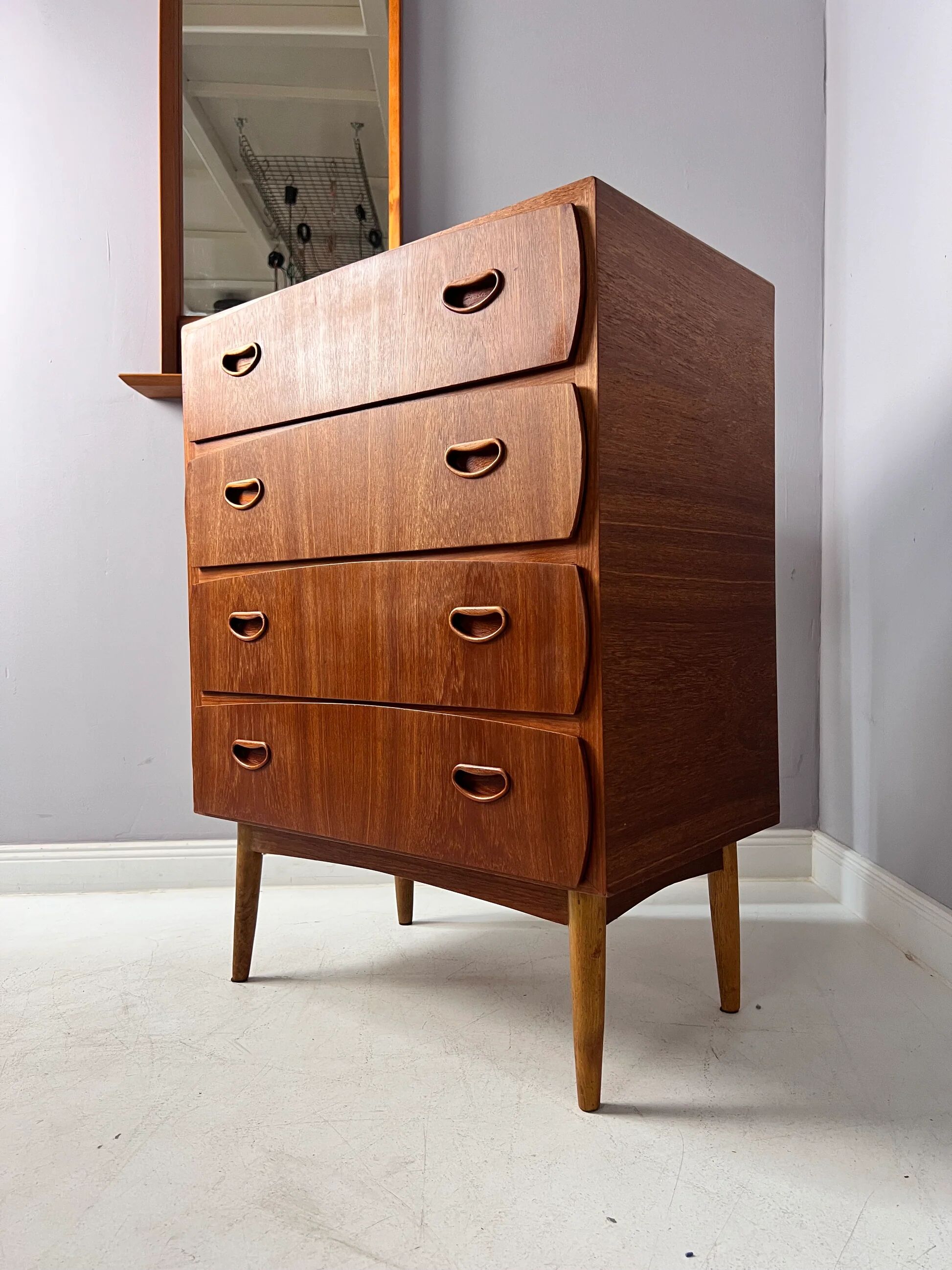 Unique teak chest of drawers from Denmark