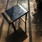 Table d'appoint bois brûlé