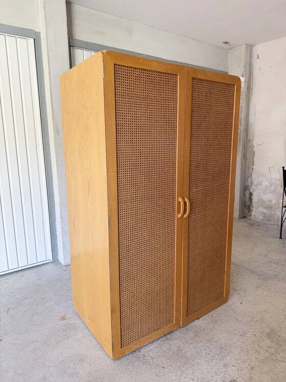 Vintage wardrobe Derk Jan De Vries – 1960s/70s – Wood and Wicker