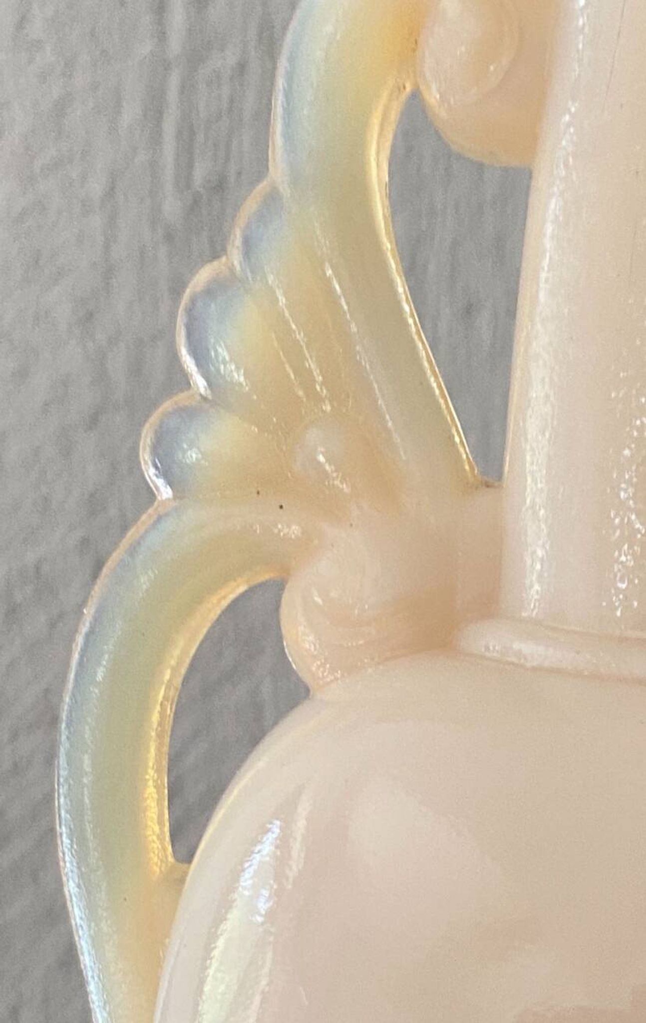Glass lamp, 2M fabric cable, cotton lampshade