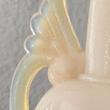 Lampe verre, câble tissu 2 M, abat-jour coton