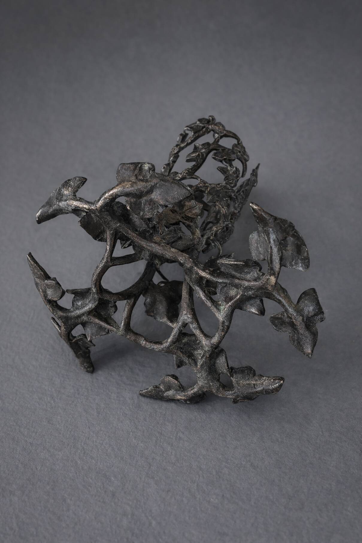 Antique Art Nouveau vase in crystal and patinated bronze – circa 1895–1910