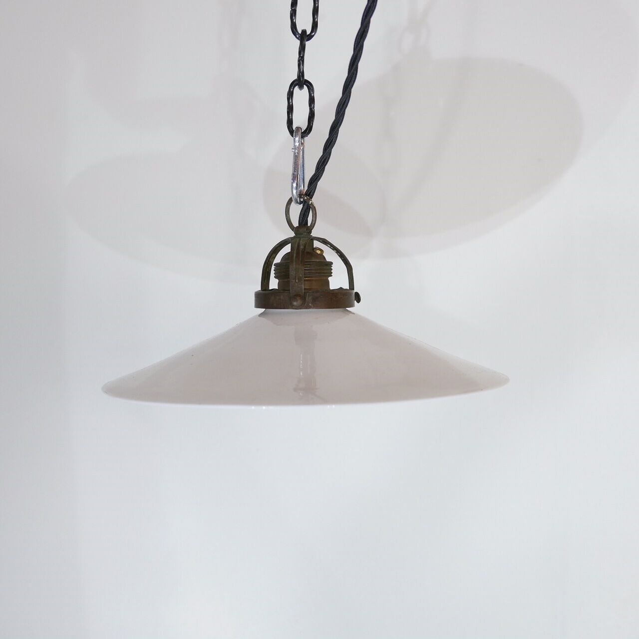 Vintage Spun White Glass Lights