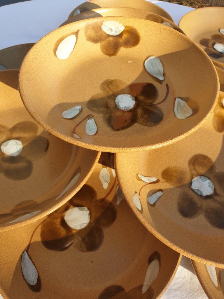 Set 12 hollow plates D20.5 Nadège 1970 Sarreguemines