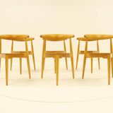 Heart dining set, designed by Hans Wegner for Fitz Hansen,  Denmark 1960s