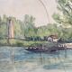 Aquarelle signée M.Aubert 1944