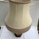 Former ceramic potiche lamp base wood - abat-day vintage beige fabric