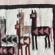 Vintage Carpet Lamas South America 66 x 111 cm