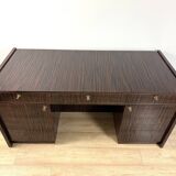 Art Deco “New York” double-sided desk – Macassar ebony veneer