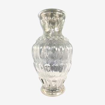 Vase verre moulé vintage