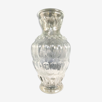Vintage moulded glass vase