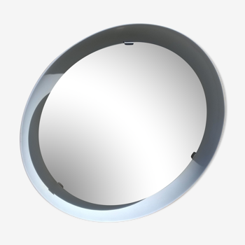 70's retro round mirror illuminating - 50cm