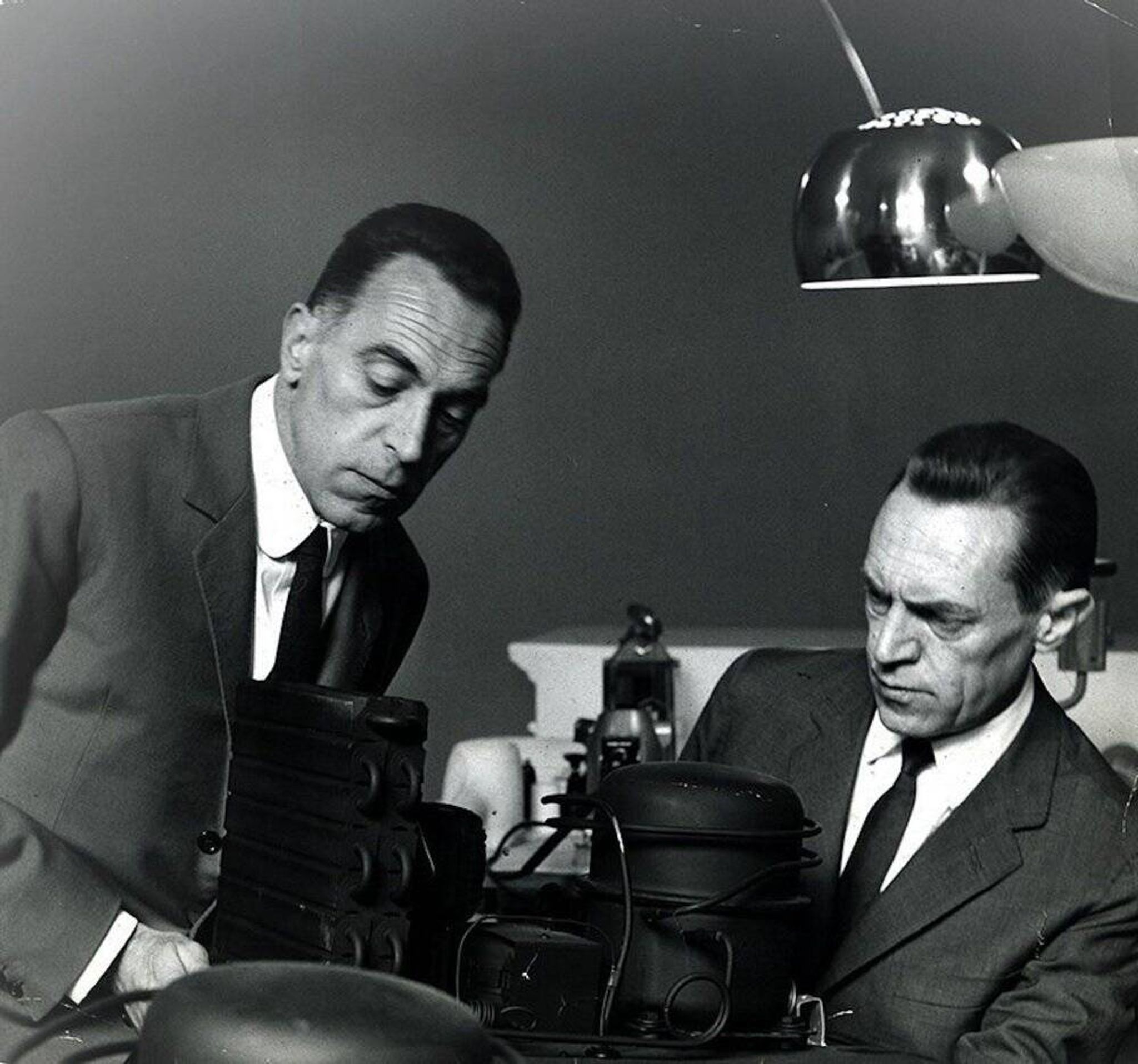 Black and White Pendant by Achille and Pier Giacomo Castiglioni for Flos, 1965