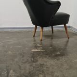 Chaise skai noir vintage