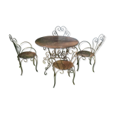 Wrought iron garden furniture