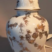Fine porcelain lamp gilded with gold by Laure Selignac, Paris.