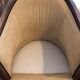 pair of ART DECO gondola chairs and a matching pouf reupholstered
