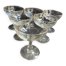 6 Coupes à champagne en verre à côtes vénitiennes - XIXème