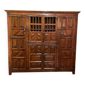 grand meuble 6 portes renaissance espagnole en chêne - 17° siècle